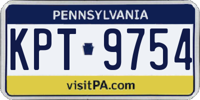 PA license plate KPT9754