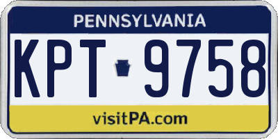 PA license plate KPT9758
