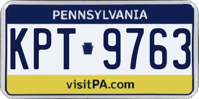 PA license plate KPT9763