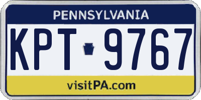 PA license plate KPT9767