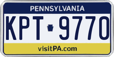 PA license plate KPT9770