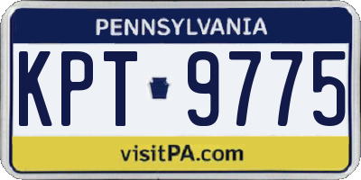 PA license plate KPT9775