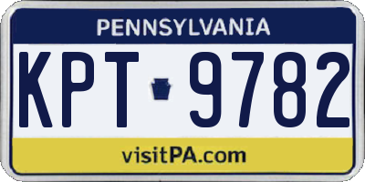 PA license plate KPT9782