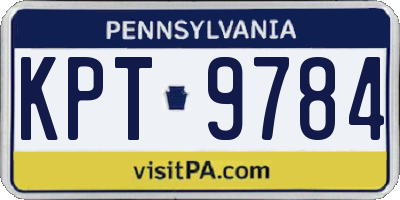 PA license plate KPT9784