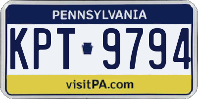 PA license plate KPT9794