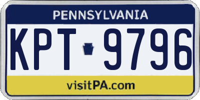 PA license plate KPT9796