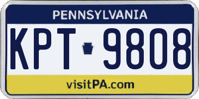 PA license plate KPT9808