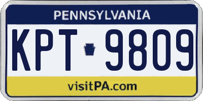 PA license plate KPT9809