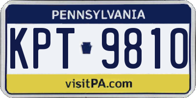 PA license plate KPT9810
