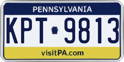 PA license plate KPT9813