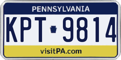 PA license plate KPT9814
