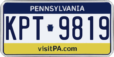 PA license plate KPT9819