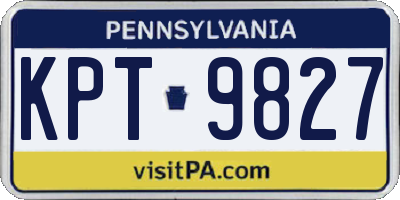PA license plate KPT9827