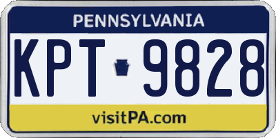 PA license plate KPT9828