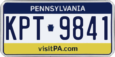 PA license plate KPT9841