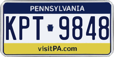 PA license plate KPT9848