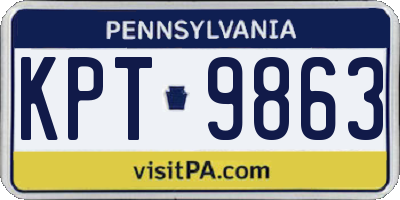 PA license plate KPT9863