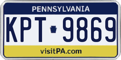 PA license plate KPT9869