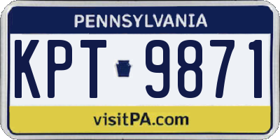 PA license plate KPT9871