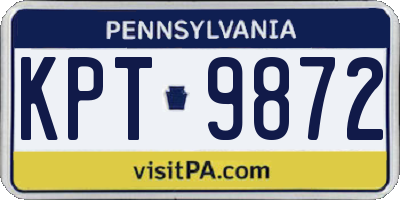 PA license plate KPT9872