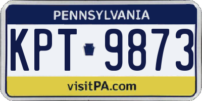 PA license plate KPT9873