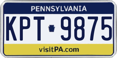 PA license plate KPT9875