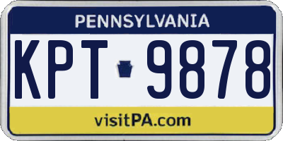 PA license plate KPT9878