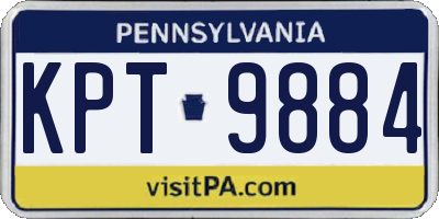 PA license plate KPT9884