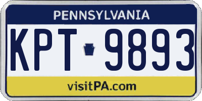 PA license plate KPT9893