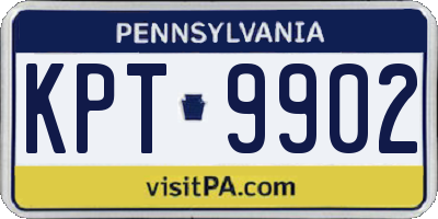 PA license plate KPT9902