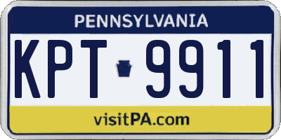 PA license plate KPT9911