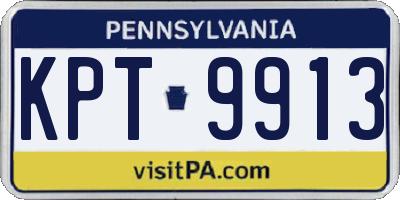 PA license plate KPT9913