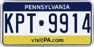 PA license plate KPT9914