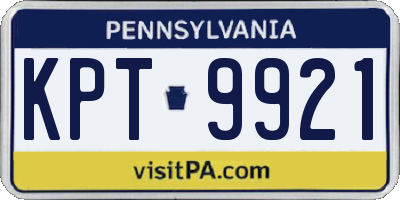 PA license plate KPT9921