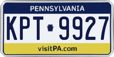 PA license plate KPT9927