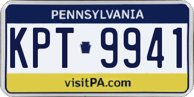 PA license plate KPT9941