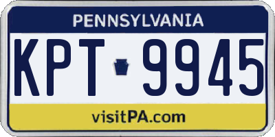 PA license plate KPT9945