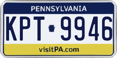 PA license plate KPT9946