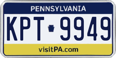 PA license plate KPT9949