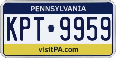 PA license plate KPT9959