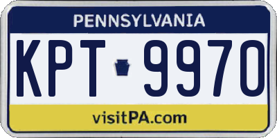PA license plate KPT9970