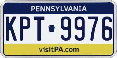 PA license plate KPT9976