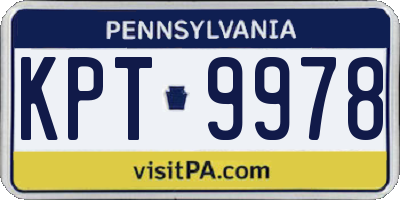 PA license plate KPT9978
