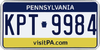 PA license plate KPT9984