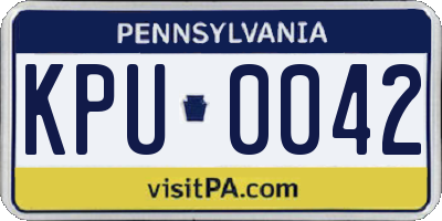 PA license plate KPU0042