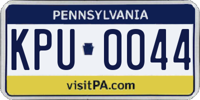 PA license plate KPU0044