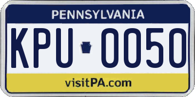 PA license plate KPU0050
