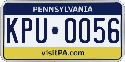 PA license plate KPU0056