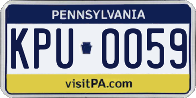 PA license plate KPU0059