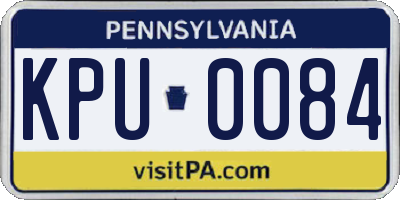 PA license plate KPU0084